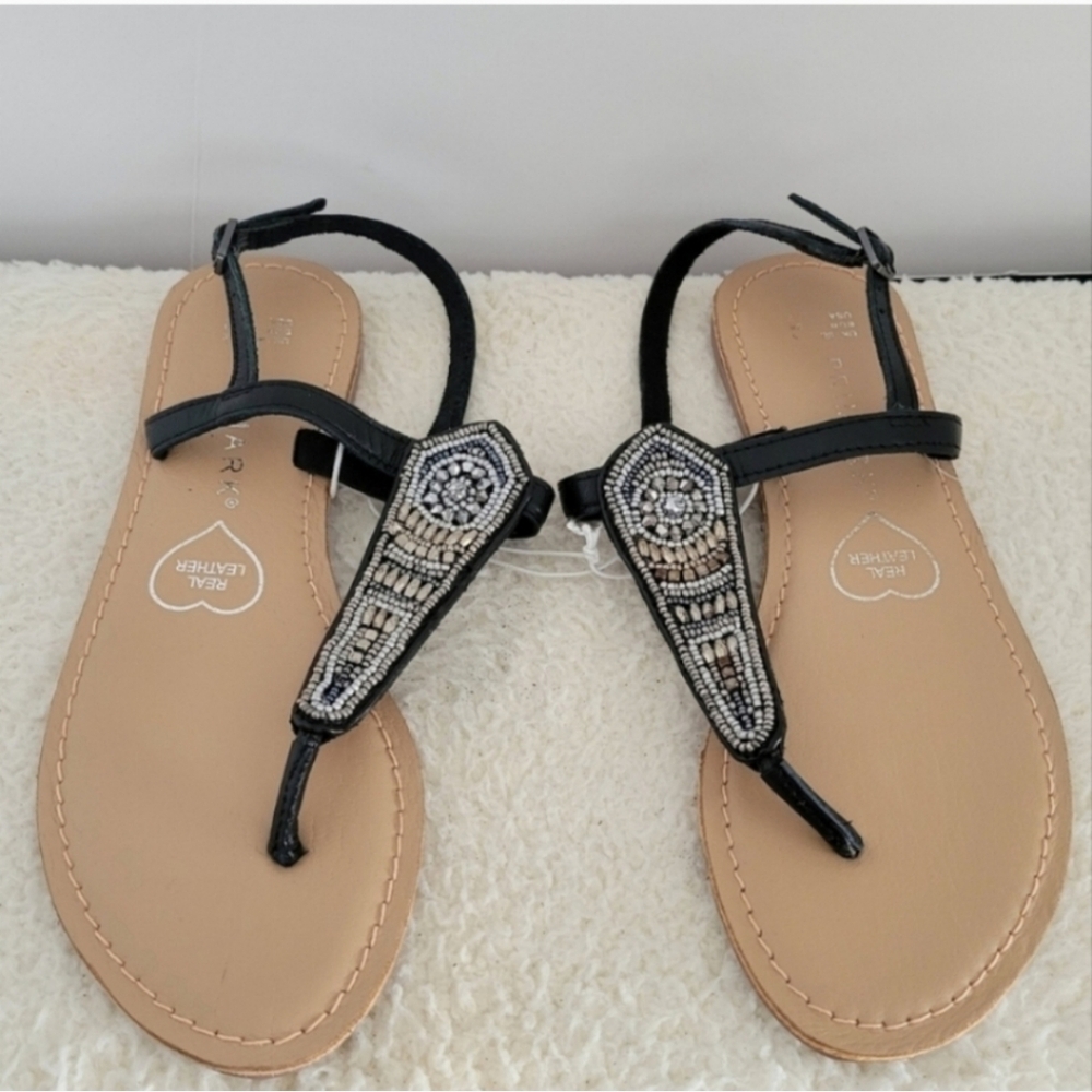 PRIMARK Sling Back Boho Leather Sandals Size 7 Brand New